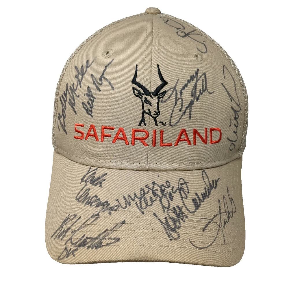 Otto Baseball Cap Beige One Size Autographed Mesh Back Safariland Logo Hat